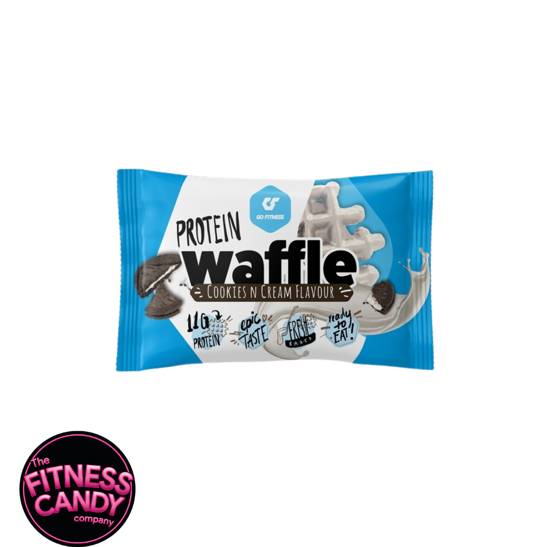 GO FITNESS Protein Waffle White Choco Cookies