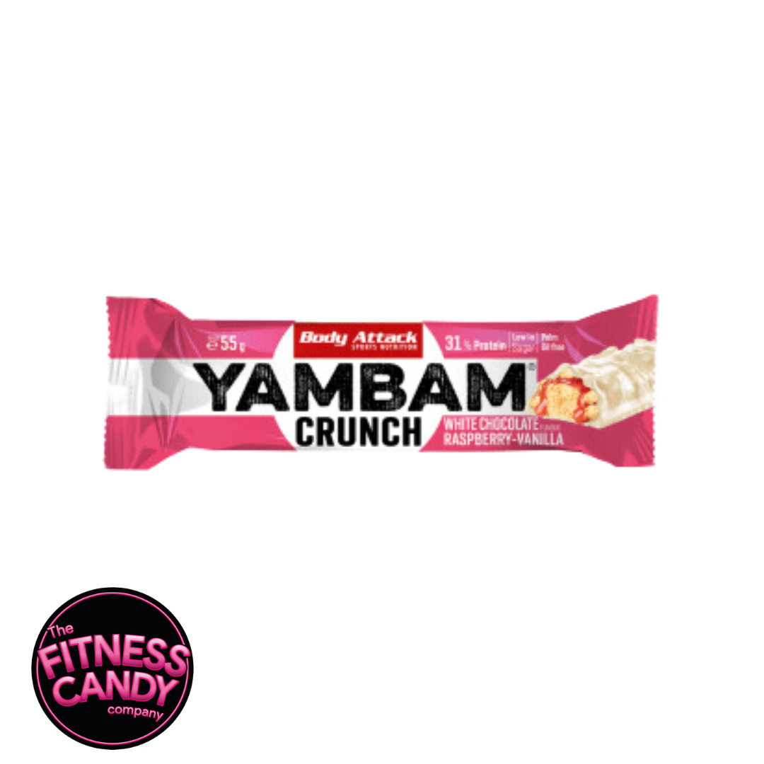 BODY ATTACK Yambam Crunch Bar White Choc Raspberry Vanilla