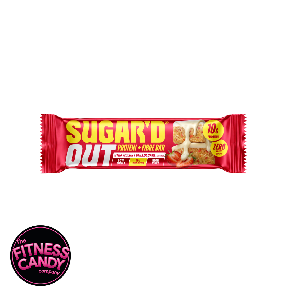 SUGAR'D OUT Protein Oat Bar Strawberry Cheesecake