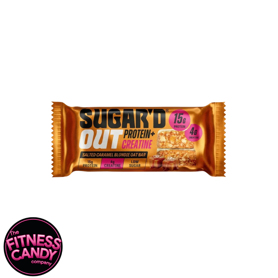 SUGAR'D OUT Protein Creatine Oat Bar Salted Caramel Blondie